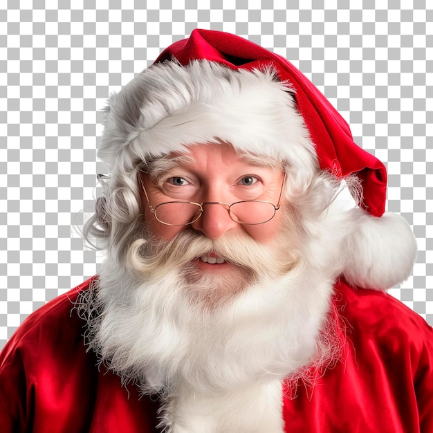 Un Père Noël Portant Un Costume De Père Noël Et Des Lunettes