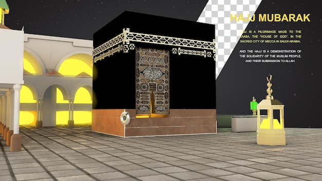peregrinación islámica a la meca eid adha mubarak mezquita islámica kaaba realista