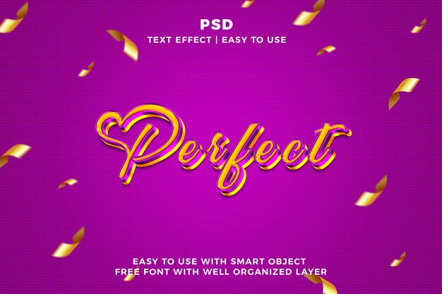 Perfekte 3D-Editierbare Photoshop-Text-Effekt-Stil psd mit Hintergrund