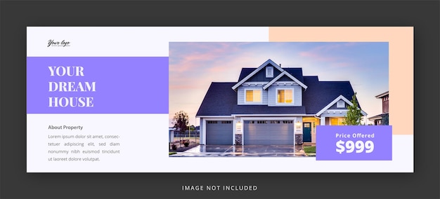 Perfekte und moderne Banner-Vorlage für den Verkauf von Eigenheimen für Immobilienunternehmen