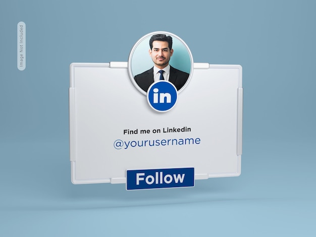 Perfil de banner en la representación 3d de LinkedIn