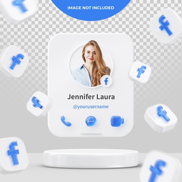 Perfil de Facebook de renderizado 3d