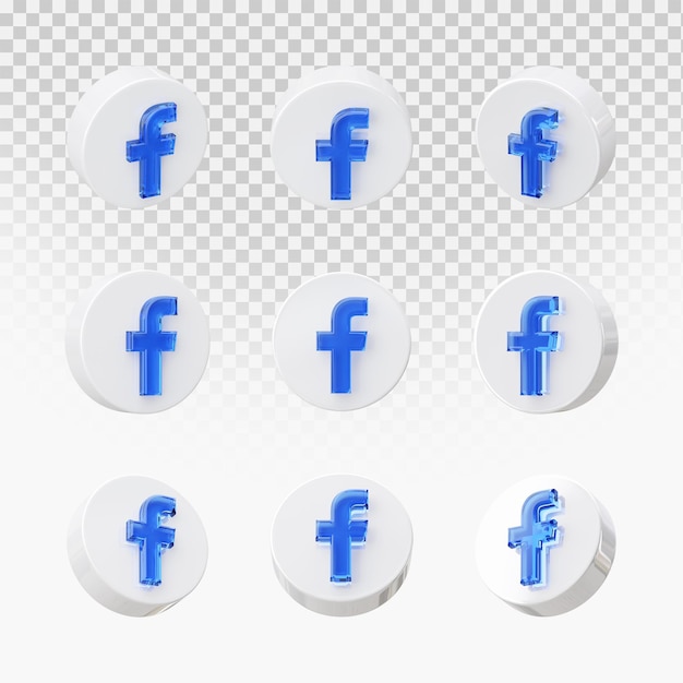 PSD perfil de facebook de renderizado 3d