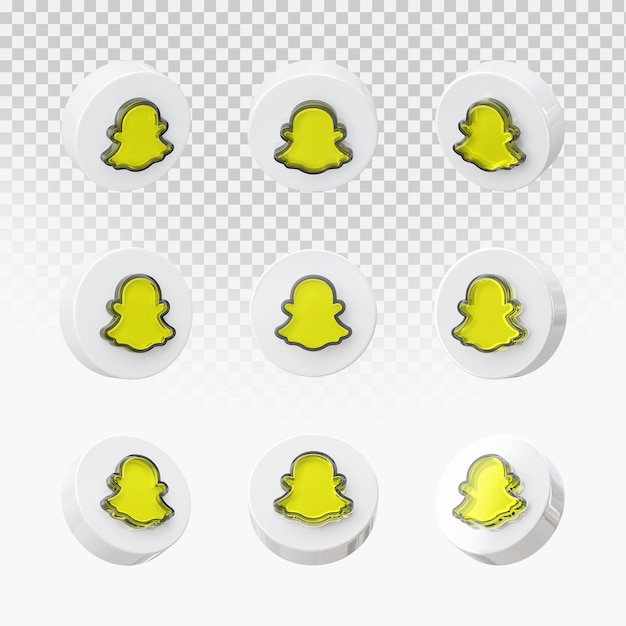 Perfil de Snapchat de renderizado 3d