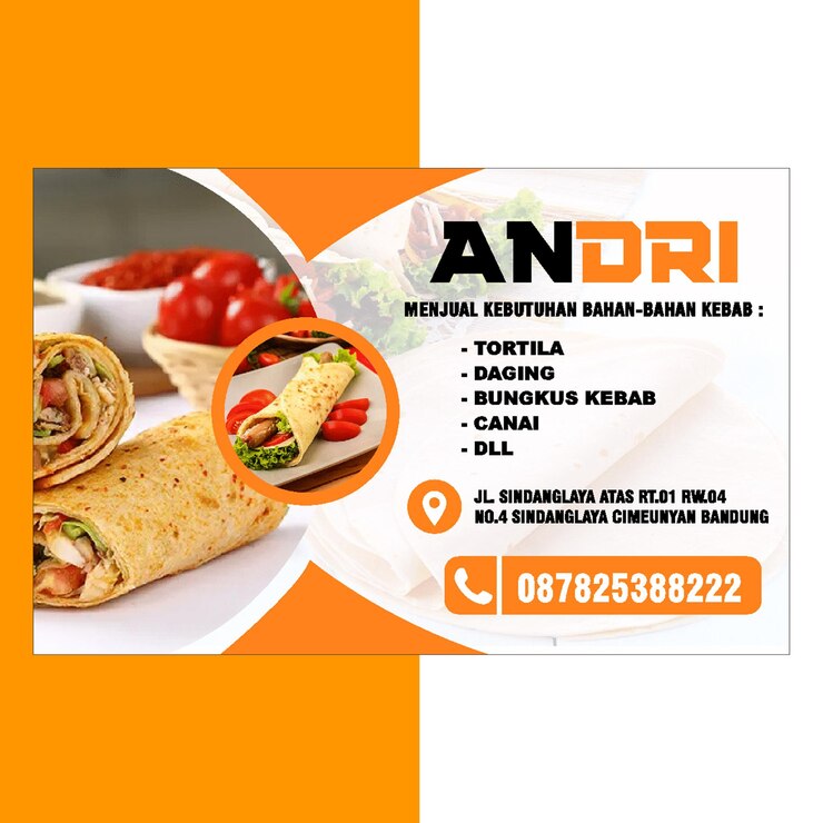 PSD perfil de la tienda de kebab