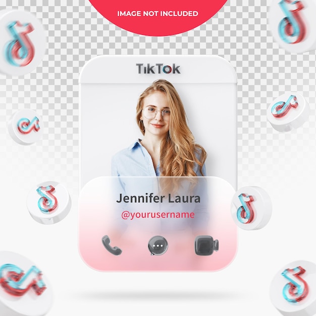 Perfil de tiktok de renderizado 3d