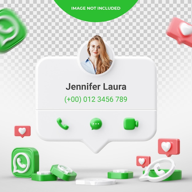 Perfil de WhatsApp de renderizado 3d