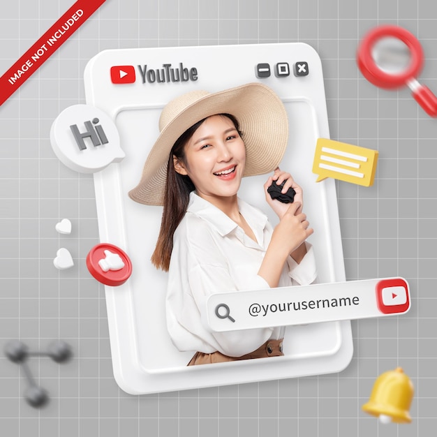 Perfil de YouTube de renderizado 3d