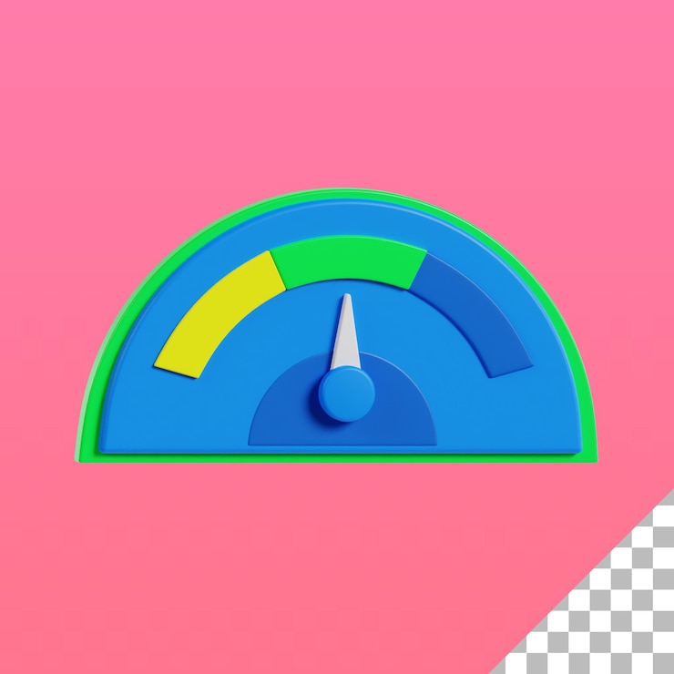 PSD performance dashboard browser 3d icon
