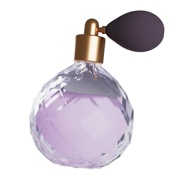 perfume púrpura imagen gráfica en 3D