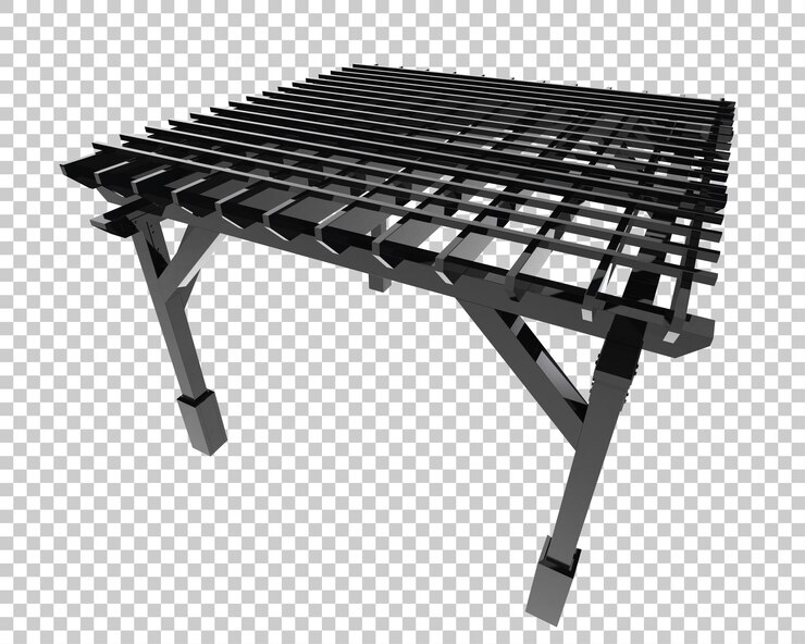 PSD pérgola aislada sobre fondo transparente ilustración de renderizado 3d