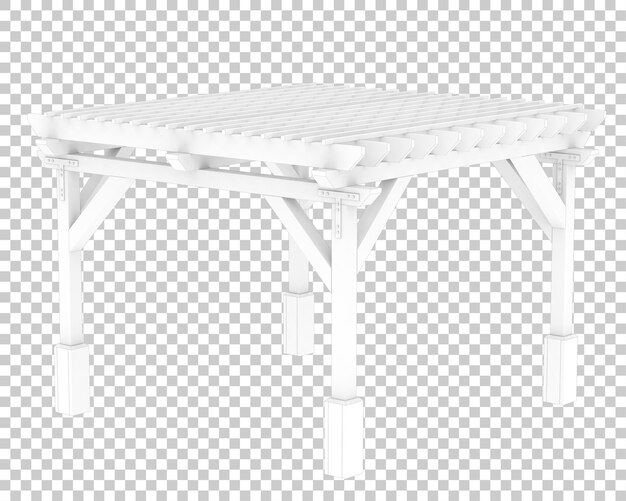 Pérgola aislada sobre fondo transparente Ilustración de renderizado 3d