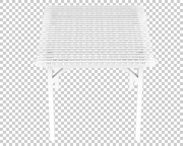 Pérgola aislada sobre fondo transparente Ilustración de renderizado 3d