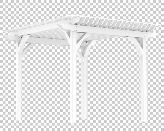 PSD pérgola aislada sobre fondo transparente ilustración de renderizado 3d