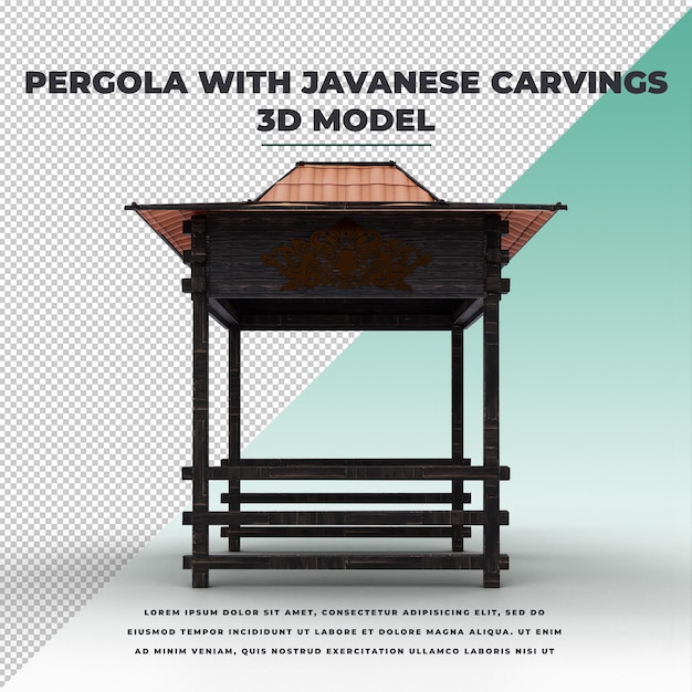 Pergola con intagli giavanesi