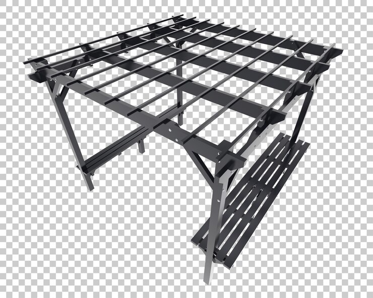 PSD pergola isolada na ilustração de renderização 3d de fundo transparente