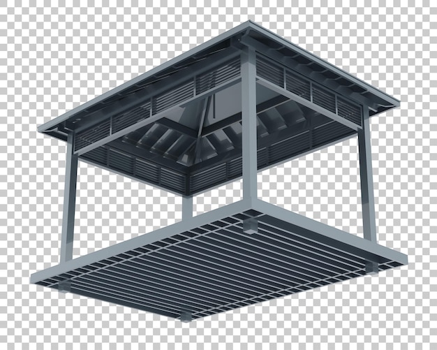 Pergola isolata su sfondo trasparente 3d rendering illustrazione
