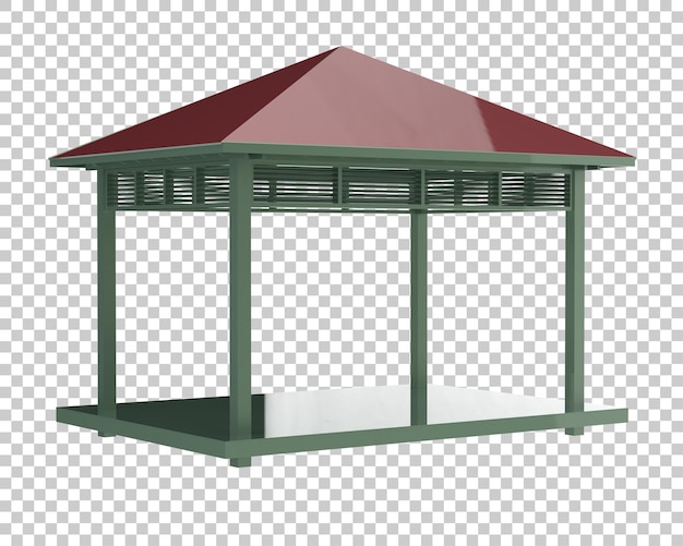 Pergola isolée sur fond transparent illustration de rendu 3d
