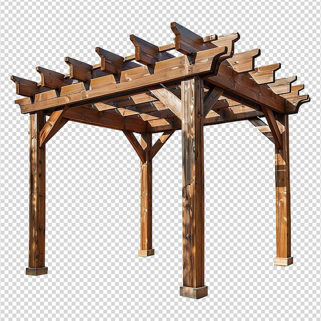 Pergolas En Bois Isolés Sur Fond Transparent