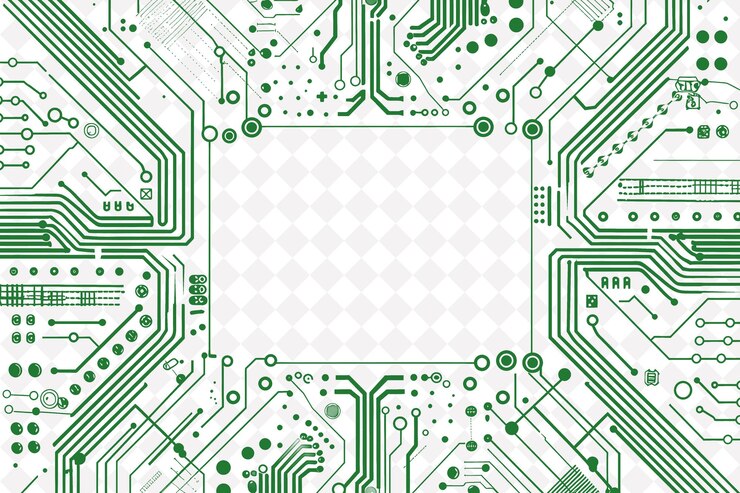 PSD perimetrický rám strojového učení obklopený png kreativním designem pozadí machine lea