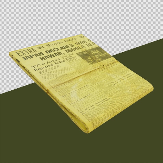 PSD periódico 3d ilustraciones militares