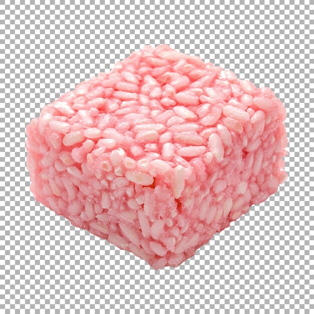 Perla de azúcar rosa en fondo transparente generada por Ai