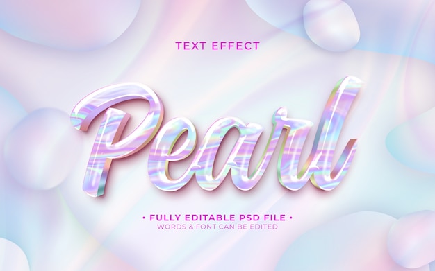 PSD perlentext-effekt