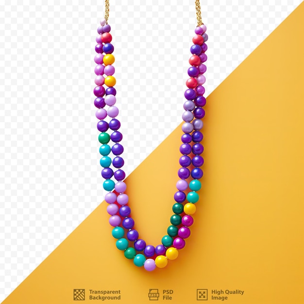 PSD perles de mardi gras sur fond transparent