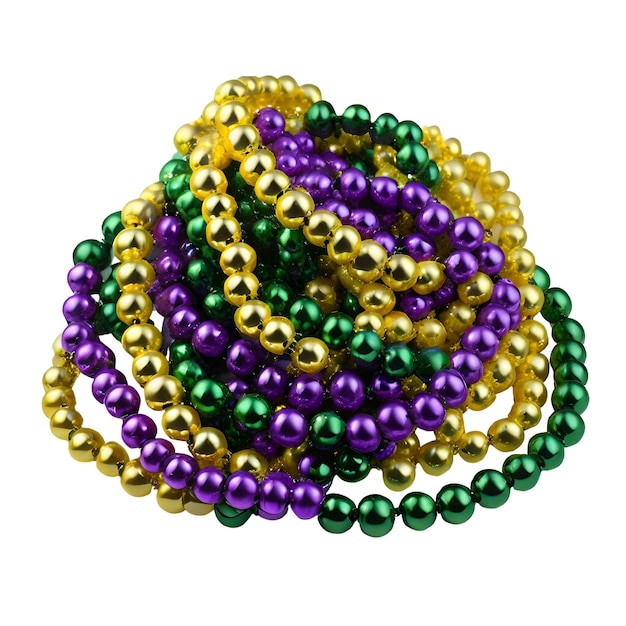 Perles De Mardi Gras Isolées