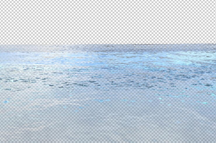 Permukaan riak air terisolasi render 3D