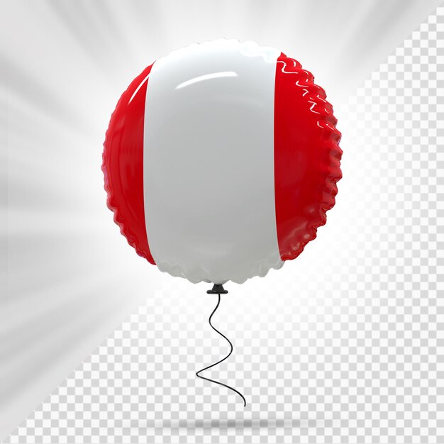 PSD pérou ballon drapeau 3d