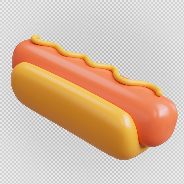 PSD perrito caliente comida rapida 3d