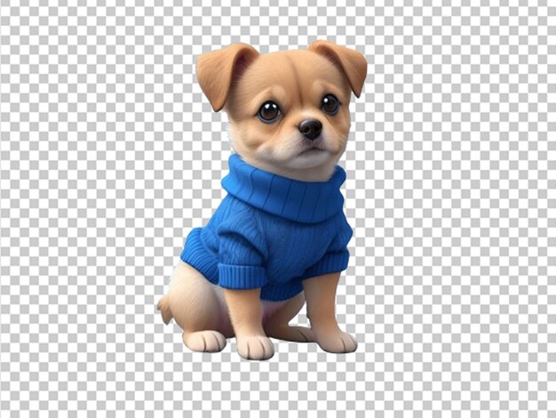 PSD perrito pequeño y lindo en 3d