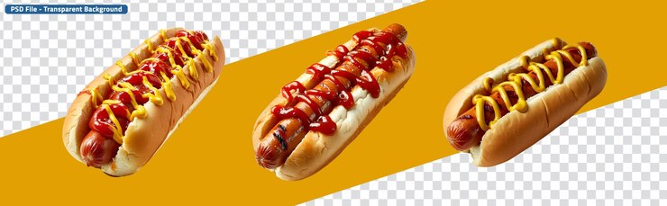 PSD los perritos calientes irresistibles ketchup mostaza ambos