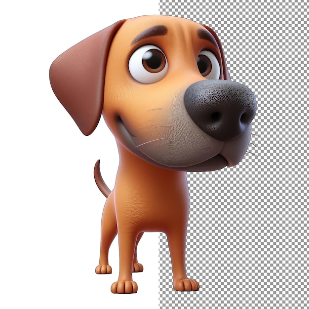 PSD perro adorable renderizado rascal en 3d