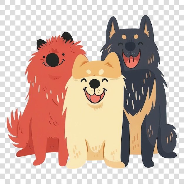 Perro al estilo de dibujos animados aislado en fondo transparente png