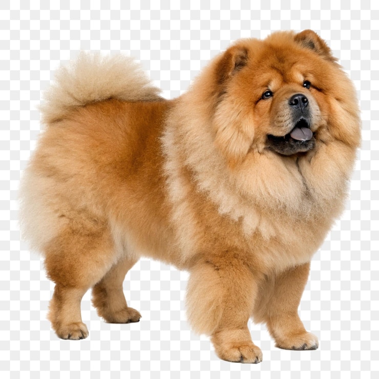 PSD perro chow chow aislado sobre un fondo transparente