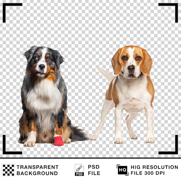 Perro de fondo transparente Perro realista en un fondo blanco