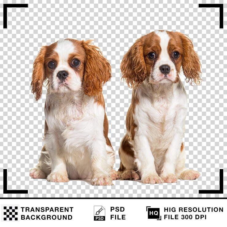 PSD perro de fondo transparente perro realista en un fondo blanco