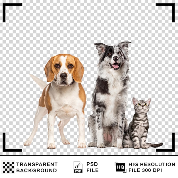 Perro de fondo transparente Perro realista en un fondo blanco