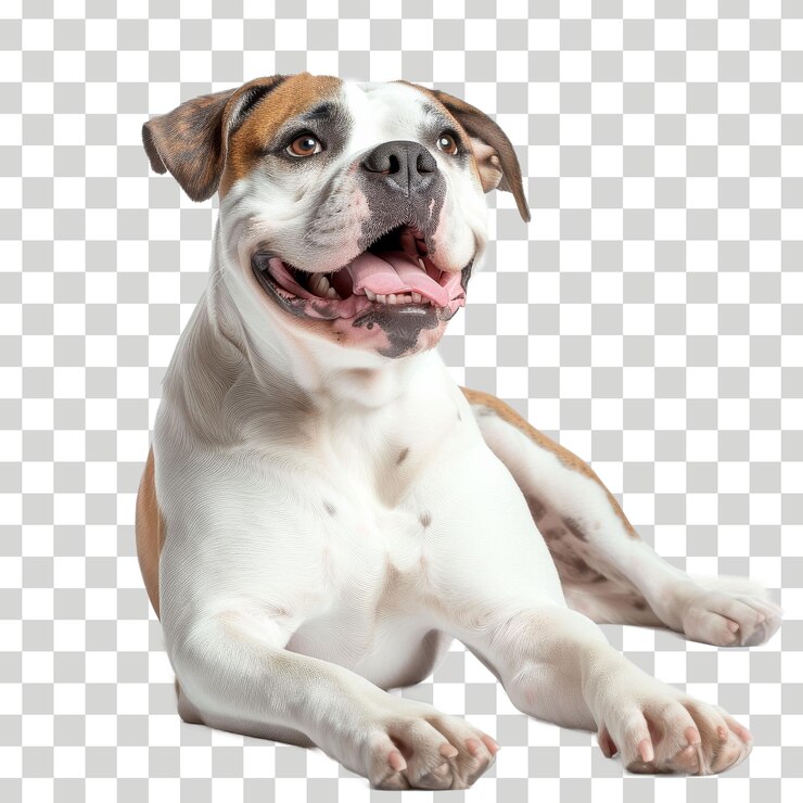 Un perro con un fondo transparente