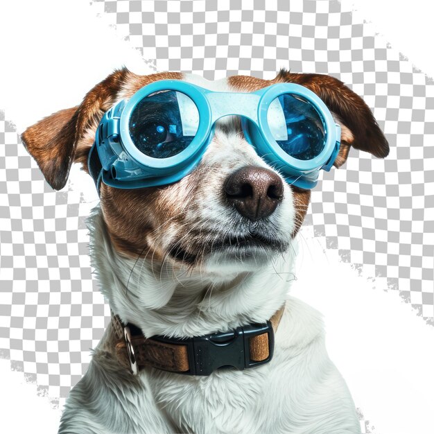 PSD un perro con gafas que dice gafas