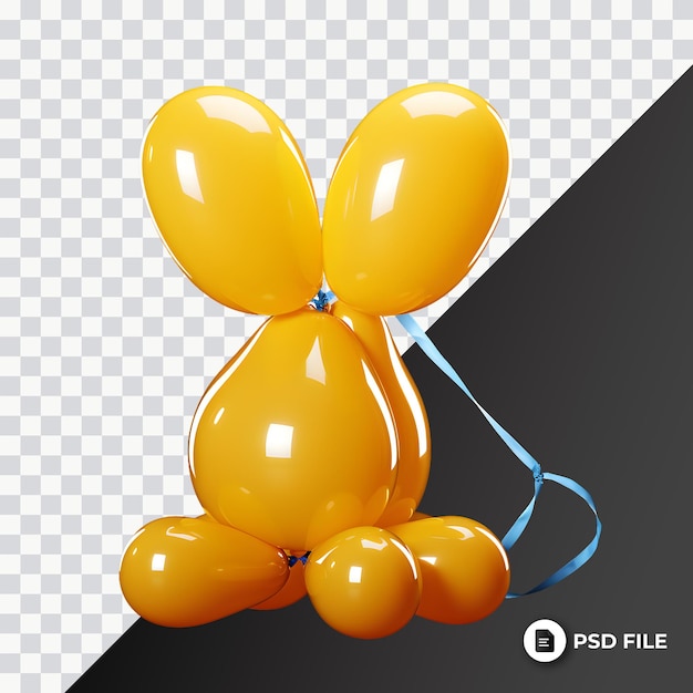 Perro globo suave iluminación suave sólo png premium psd