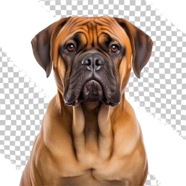 PSD perro mastiff toro aislado en un fondo transparente