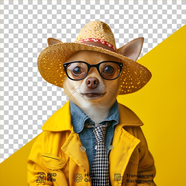 PSD perro de moda aislado en fondo transparente incluyen archivo png