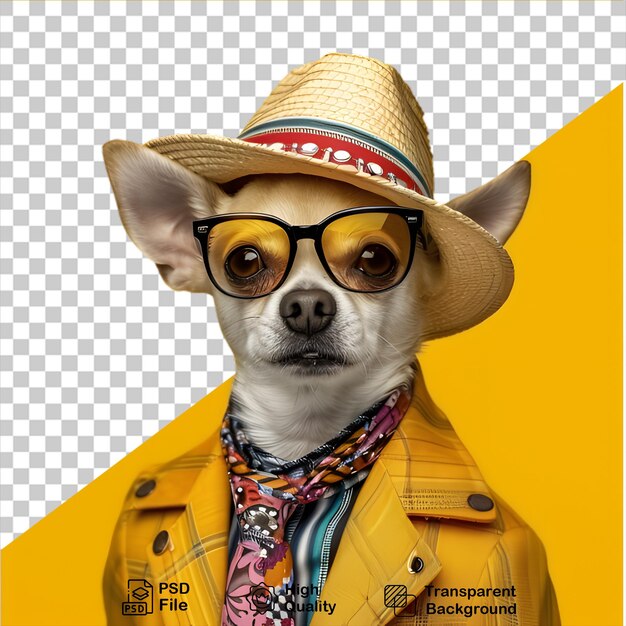 PSD perro de moda aislado en fondo transparente incluyen archivo png