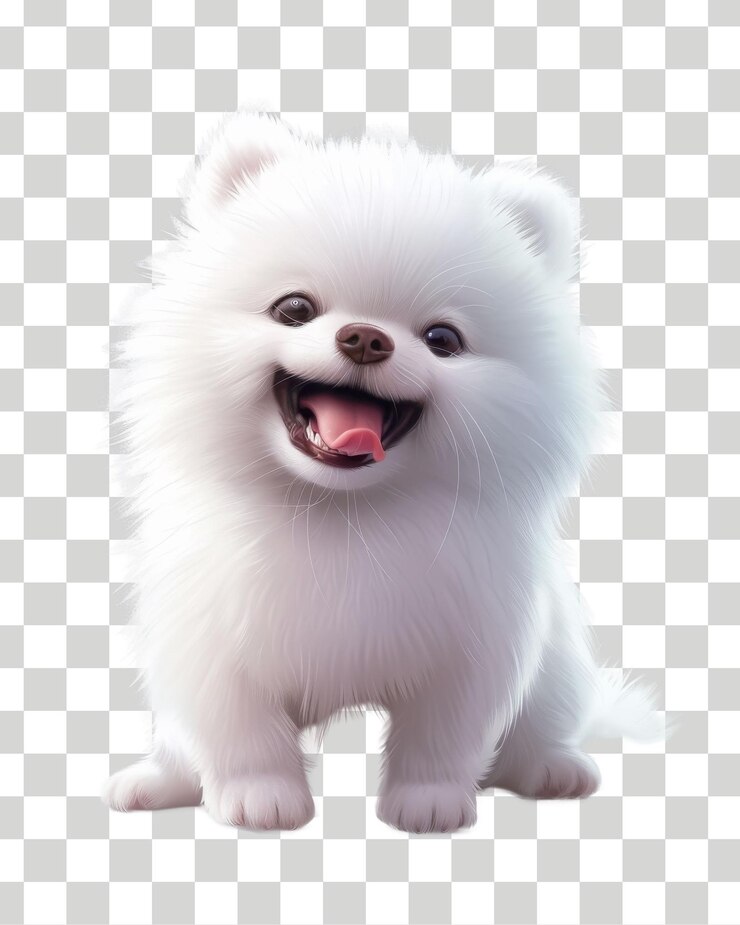 un perro que está sonriendo y tiene una expresión feliz