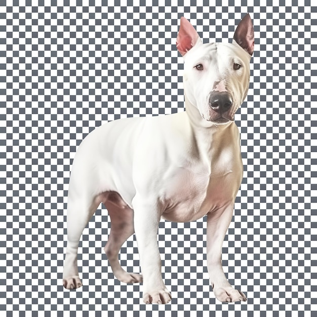 PSD perro de raza bull terrier aislado sobre un fondo transparente