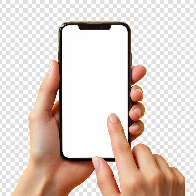 Person, die ein Smartphone hält