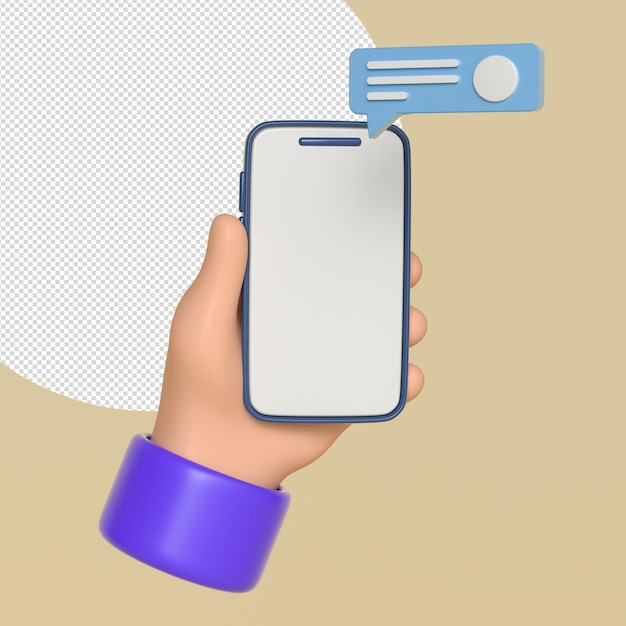 una persona con un teléfono que dice "móvil" en la pantalla